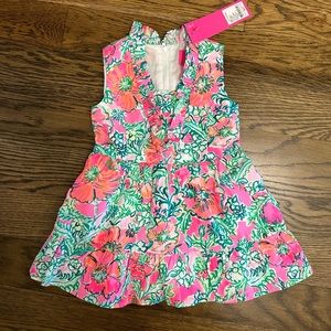 Lilly Pulitzer Girls Mini Tersa Dress in Soleil Pink